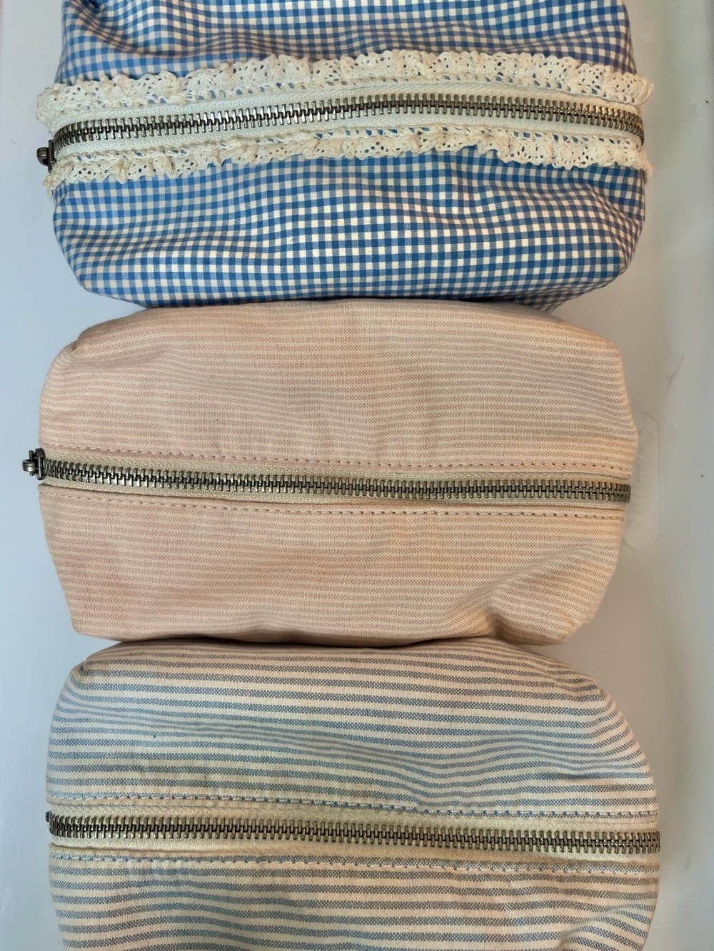Set of 3 Brandy Melville Pouches / Cosmetic Bags